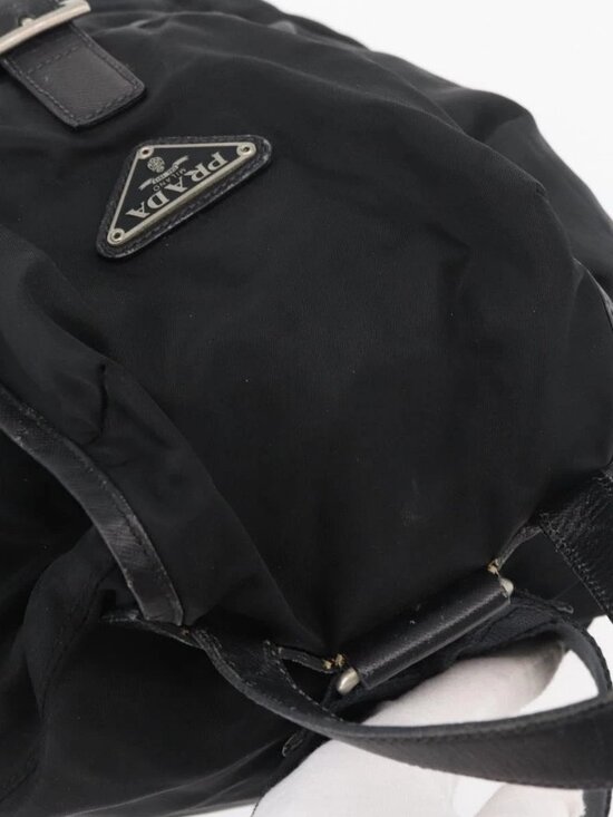 PRADA Backpack Nylon Black Silver Auth 176629 main image 9